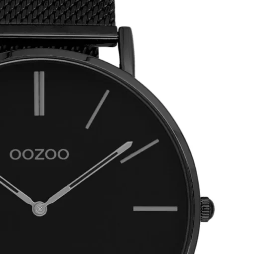 Oozoo Herren Armbanduhr Ultra Slim Quarz Stahl schwarz UOC9932A