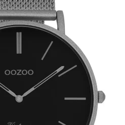 Oozoo Herren Armbanduhr Ultra Slim C9928 Quarz Edelstahl grau UOC9928