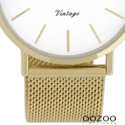 Oozoo Herren Armbanduhr Ultra Slim C9909 Quarz Stahl gold UOC9909