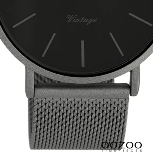 Oozoo Herren Armbanduhr Ultra Slim C9929 Quarz Edelstahl grau UOC9929