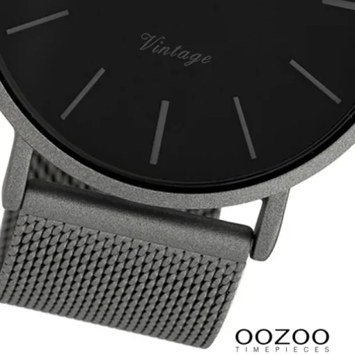 Oozoo Herren Armbanduhr Ultra Slim C9928 Quarz Edelstahl grau UOC9928