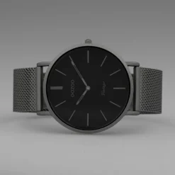 Oozoo Herren Armbanduhr Ultra Slim C9929 Quarz Edelstahl grau UOC9929