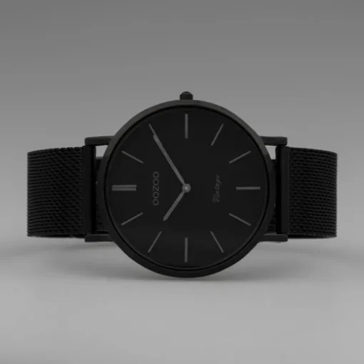 Oozoo Herren Armbanduhr Ultra Slim C9933 Quarz Stahl schwarz UOC9933