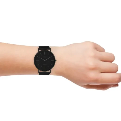 Oozoo Herren Armbanduhr Ultra Slim Quarz Stahl schwarz UOC9932A