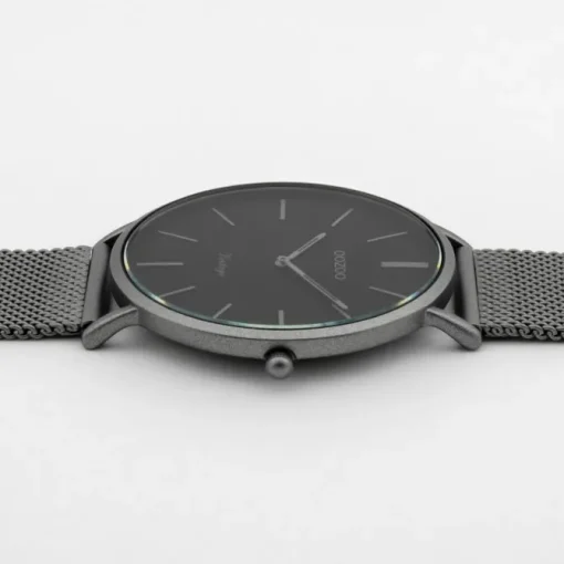 Oozoo Herren Armbanduhr Ultra Slim C9929 Quarz Edelstahl grau UOC9929