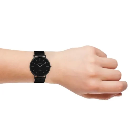 Oozoo Herren Armbanduhr Ultra Slim C9933 Quarz Stahl schwarz UOC9933