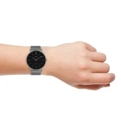 Oozoo Herren Armbanduhr Ultra Slim C9928 Quarz Edelstahl grau UOC9928