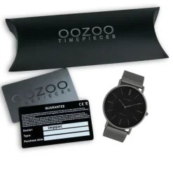 Oozoo Herren Armbanduhr Ultra Slim C9928 Quarz Edelstahl grau UOC9928