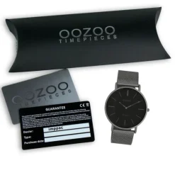 Oozoo Herren Armbanduhr Ultra Slim C9929 Quarz Edelstahl grau UOC9929