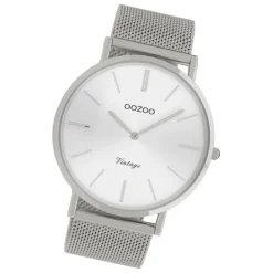 Oozoo Herren Armbanduhr Vintage Series C9904A Analog Edelstahl silber UOC9904A