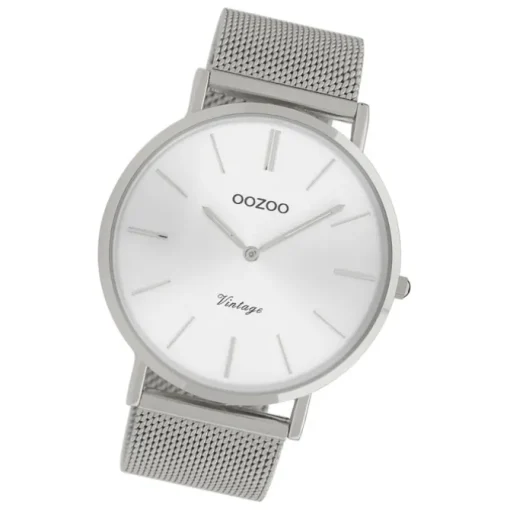 Oozoo Herren Armbanduhr Vintage Series C9904A Analog Edelstahl silber UOC9904A