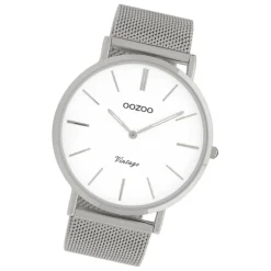 Oozoo Herren Armbanduhr Vintage Series C9900A Analog Edelstahl silber UOC9900A