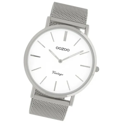 Oozoo Herren Armbanduhr Vintage Series C9900A Analog Edelstahl silber UOC9900A