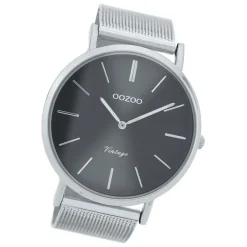Oozoo Herren Armbanduhr Vintage Series C9936A Analog Edelstahl silber UOC9936A