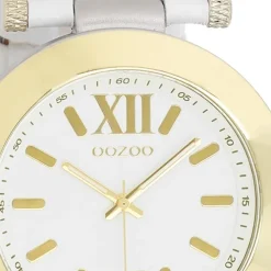 Oozoo Herren Armbanduhr Vintage Series Analog Leder weiß UOC5756A