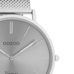 Oozoo Herren Armbanduhr Vintage Series C9937A Analog Edelstahl silber UOC9937A