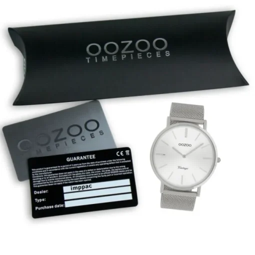 Oozoo Herren Armbanduhr Vintage Series C9904A Analog Edelstahl silber UOC9904A