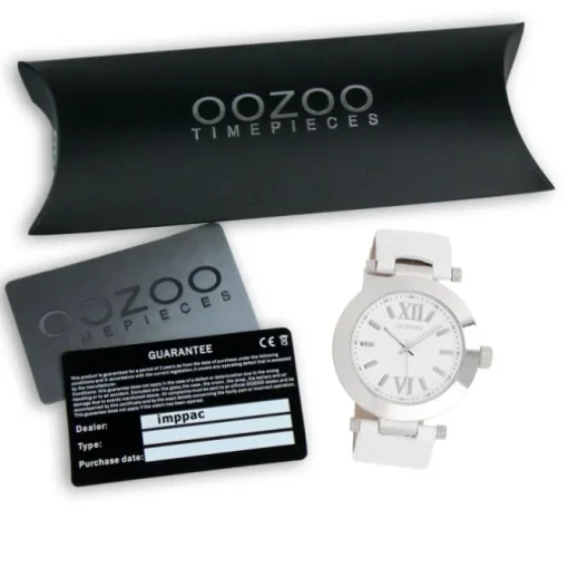 Oozoo Herren Armbanduhr Vintage Series Analog Leder weiß UOC5755A