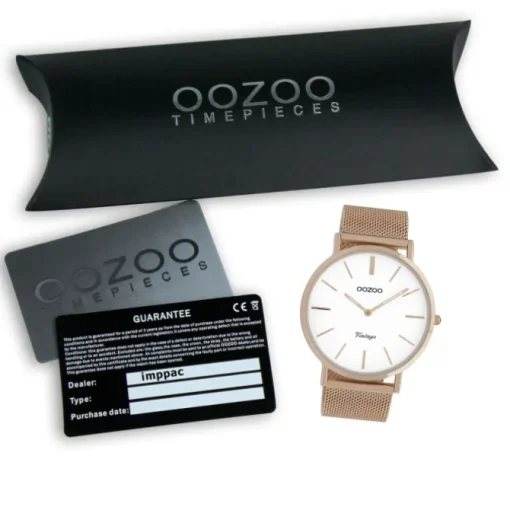 Oozoo Herren Armbanduhr Vintage Series C9916A Analog Edelstahl roségold UOC9916A