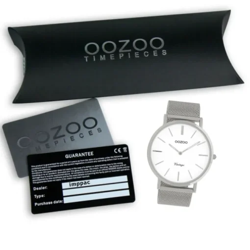 Oozoo Herren Armbanduhr Vintage Series C9900A Analog Edelstahl silber UOC9900A