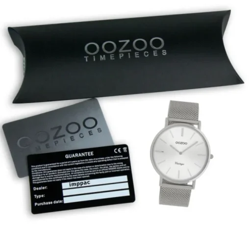 Oozoo Herren Armbanduhr Vintage Series C9905A Analog Edelstahl silber UOC9905A
