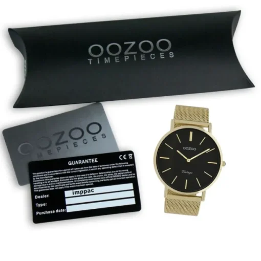 Oozoo Herren Armbanduhr Vintage Series C9912A Analog Edelstahl gold UOC9912A