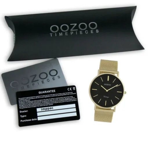 Oozoo Herren Armbanduhr Vintage Series C9913A Analog Edelstahl gold UOC9913A