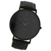 Oozoo Herren Damen Armbanduhr Ultra Slim C7301 Analog Leder schwarz UOC7301