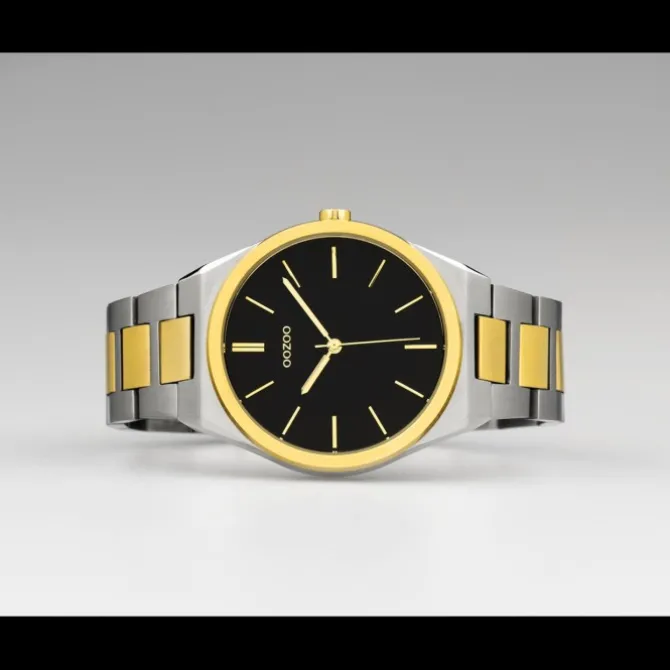 Oozoo Herren Damen Armbanduhr Timepieces C10522 Edelstahl silber gold UOC10522