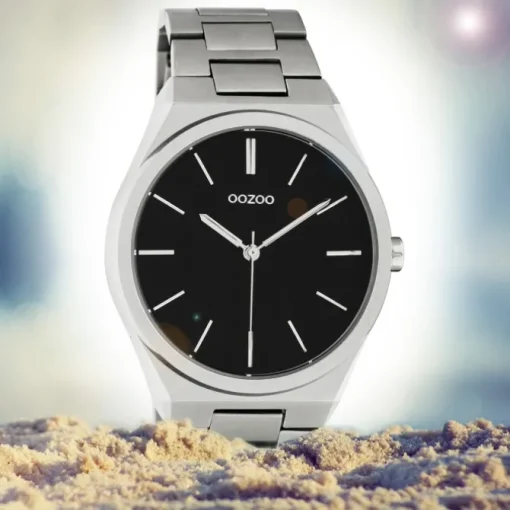 Oozoo Herren Damen Armbanduhr Timepieces C10521 Analog Edelstahl silber UOC10521