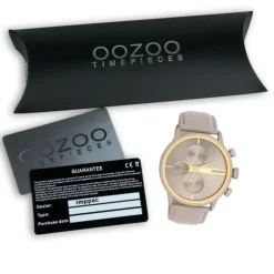 Oozoo Herren Damen Armbanduhr Timepieces Analog Leder braun taupe UOC11315