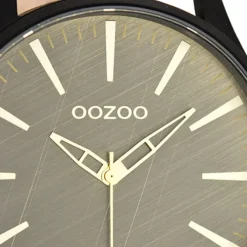 Oozoo Herren-Armbanduhr XL Timepieces Mineralglas Quarz Leder braun UOC7863