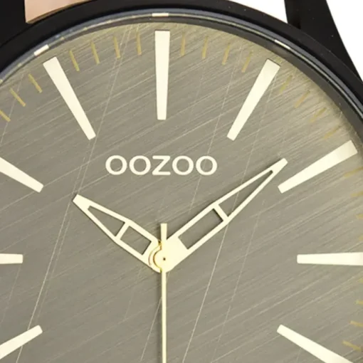 Oozoo Herren-Armbanduhr XL Timepieces Mineralglas Quarz Leder braun UOC7863