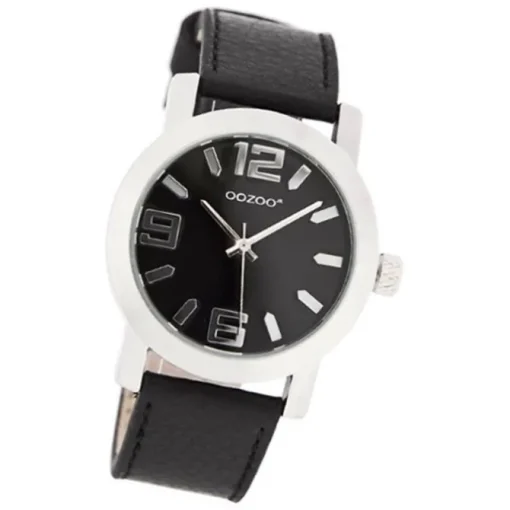 Oozoo Kinder Jugend Armbanduhr JR204 Quarzwerk Leder schwarz UOJR204