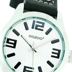 Oozoo Kinder Jugend Armbanduhr JR158 Quarzwerk Leder schwarz UOJR158