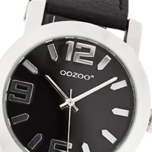 Oozoo Kinder Jugend Armbanduhr JR204 Quarzwerk Leder schwarz UOJR204