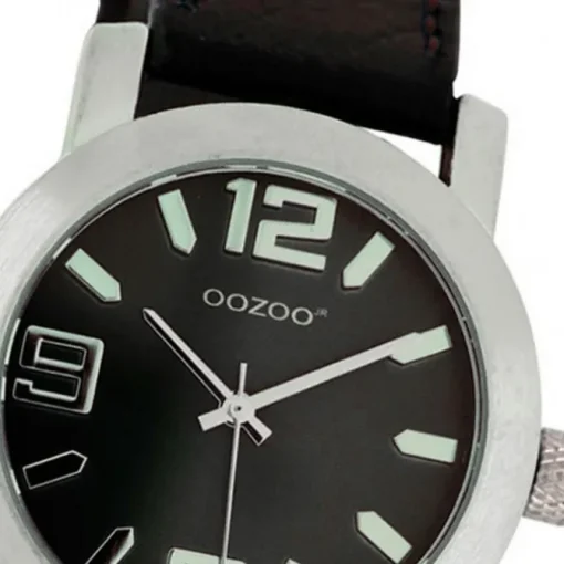 Oozoo Kinder Jugend Armbanduhr JR203 Quarzwerk Leder dunkelbraun UOJR203