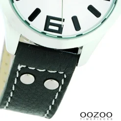 Oozoo Kinder Jugend Armbanduhr JR158 Quarzwerk Leder schwarz UOJR158