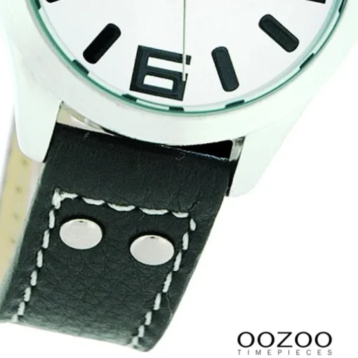 Oozoo Kinder Jugend Armbanduhr JR158 Quarzwerk Leder schwarz UOJR158