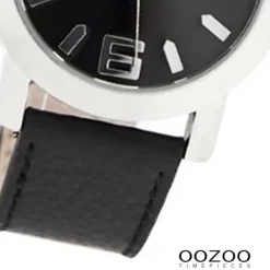 Oozoo Kinder Jugend Armbanduhr JR204 Quarzwerk Leder schwarz UOJR204