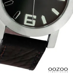 Oozoo Kinder Jugend Armbanduhr JR203 Quarzwerk Leder dunkelbraun UOJR203
