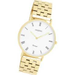Oozoo Unisex Armbanduhr OOZOO Vintage Analog Edelstahl gold UOC20369