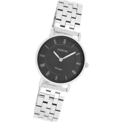 Oozoo Unisex Armbanduhr OOZOO Vintage Analog Edelstahl silber UOC20373