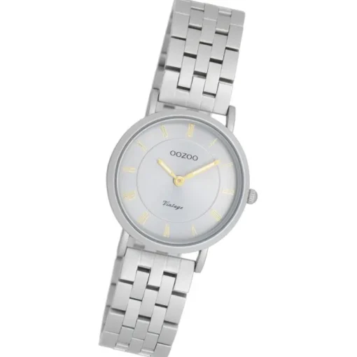 Oozoo Unisex Armbanduhr OOZOO Vintage Analog Edelstahl grau UOC20374