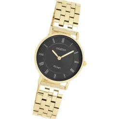 Oozoo Unisex Armbanduhr OOZOO Vintage Analog Edelstahl gold UOC20378