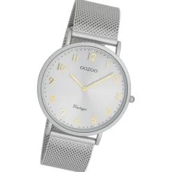 Oozoo Unisex Armbanduhr OOZOO Vintage Series Analog Metall grau UOC20379