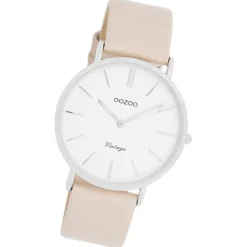 Oozoo Unisex Armbanduhr OOZOO Vintage Series Analog Leder beige UOC20390