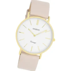 Oozoo Unisex Armbanduhr OOZOO Vintage Series Analog Leder beige UOC20392
