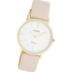 Oozoo Unisex Armbanduhr OOZOO Vintage Series Analog Leder beige UOC20393