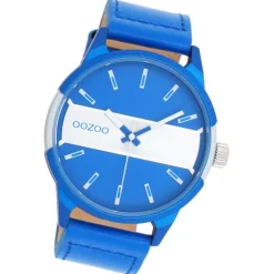 Oozoo Unisex Armbanduhr OOZOO Timepieces Analog Leder blau UOC11442